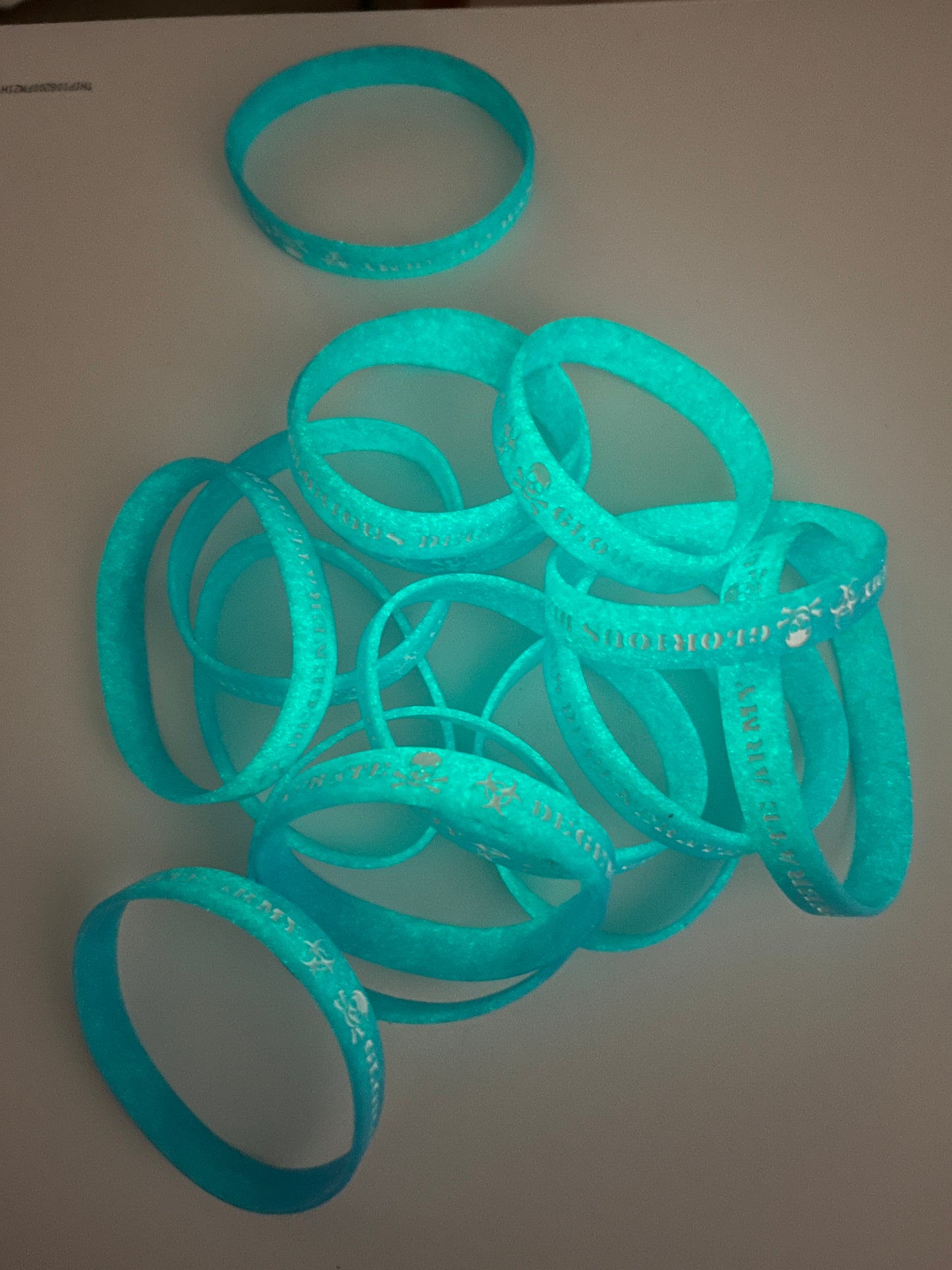 GLOW Blue DEGENERATE ARMY Bracelet