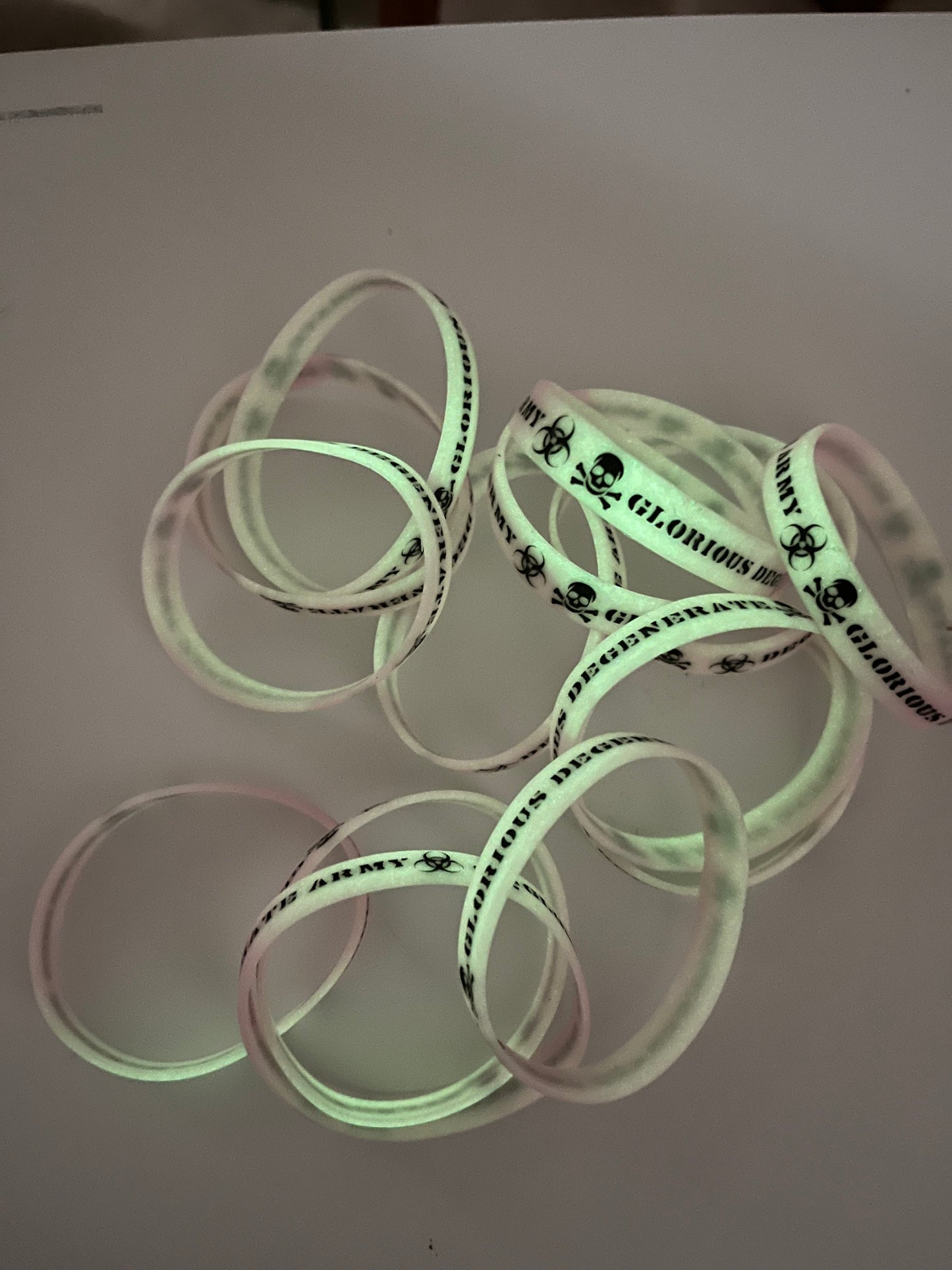 GLOW Pink DEGENERATE ARMY Bracelet